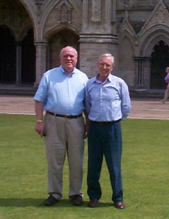 John and Larry in front of the cathedral